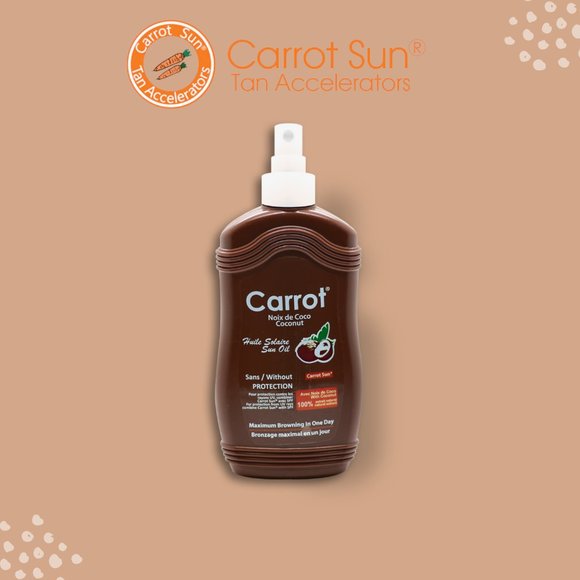 Carrot Sun Tan Accelerator Coconut Oil with Coconut Oil and L-Tyrosine - Picture 1 of 6